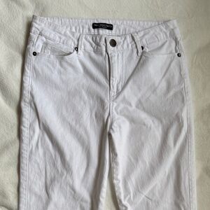 Denimocracy Straight Leg White Jeans Size 28